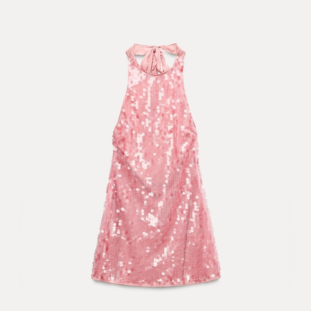 Zara Pink Sequin Mini Dress
